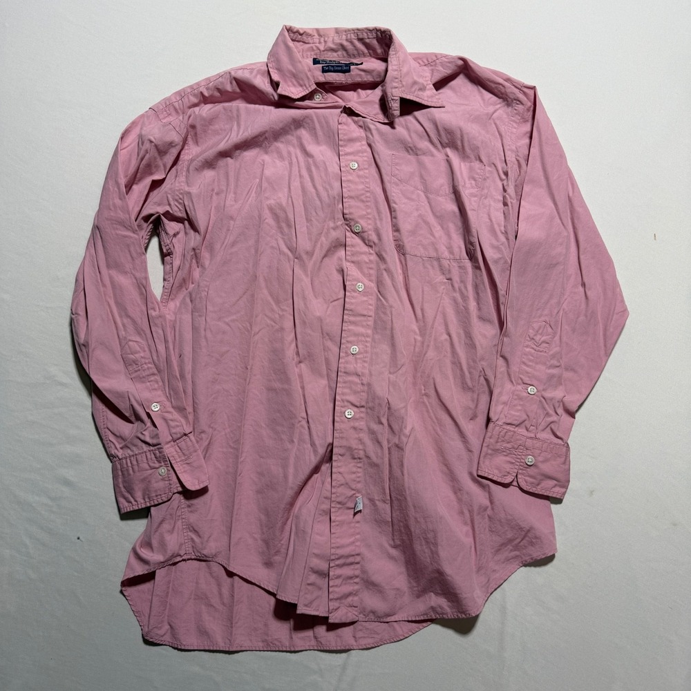 Polo Ralph Lauren Big Dress Shirt Pink Cotton Mens 15.5-32 Long Sleeve